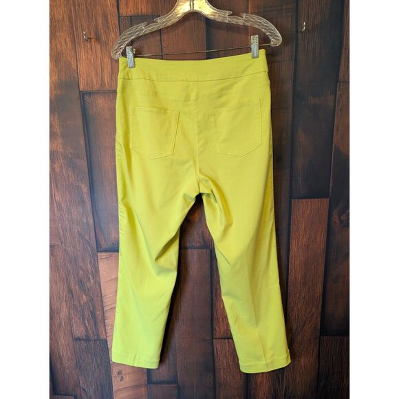Soft Surroundings Chartreuse Women's Ankle Pants Size Small Fall Unique - Picture 3 of 4